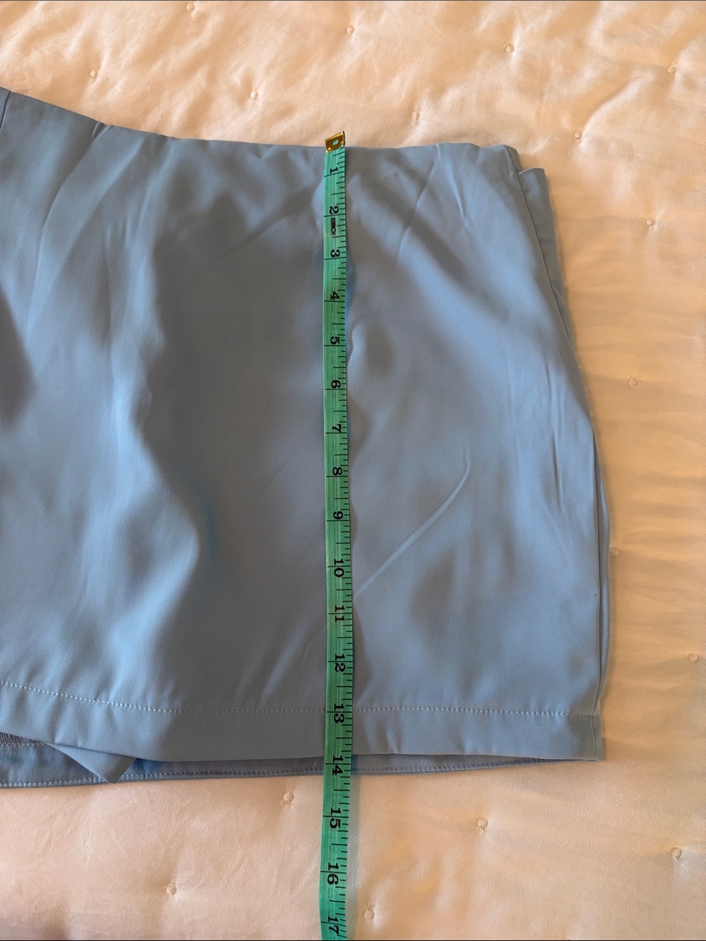 Lina Powder Blue Tie-Front Skort with Wrap Overlay - Picture 6 of 7
